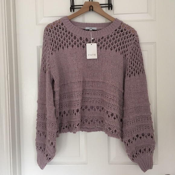 🛍 Lilac Chenille Sweater - Picture 3 of 5